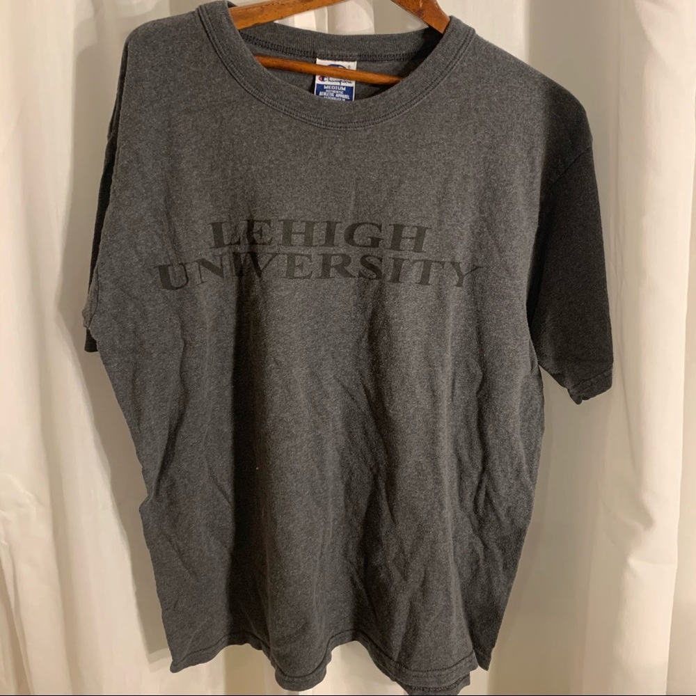 Grey Lehigh University T-Shirt W Black Lettering